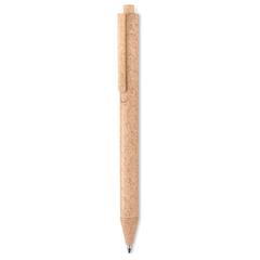 Vue Stylo poussoir blé paille PP. - Pecas de couleur orange| Krokrodeal