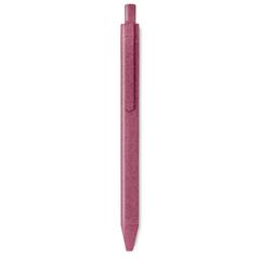 Vue Stylo poussoir blé paille PP. - Pecas de couleur rouge| Krokrodeal