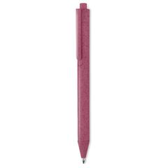 Vue Stylo poussoir blé paille PP. - Pecas de couleur rouge| Krokrodeal
