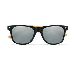 Vue Lunettes de soleil en bambou. - California touch de couleur gris| Krokrodeal