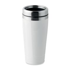 Vue Tasse de voyage double paroi - Rodeo colour de couleur blanc| Krokrodeal