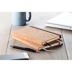Vue Carnet A5 avec liège. - Suber de couleur noir| Krokrodeal