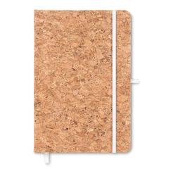Vue Carnet A5 avec liège. - Suber de couleur blanc| Krokrodeal