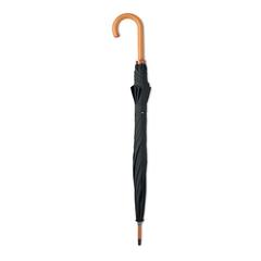 Vue Parapluie 23,5'' RPET pongé - Cumuli rpet de couleur noir| Krokrodeal