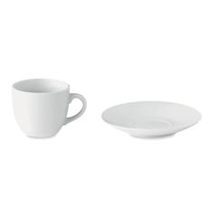 Vue Espresso cup and saucer 80 ml - Espresso de couleur blanc| Krokrodeal