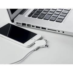 Vue Câble avec adaptateur 3 en 1 - Ligo cable de couleur blanc| Krokrodeal