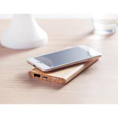 Vue Powerbank/chargeur en bambou - Arena de couleur marron| Krokrodeal