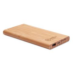 Vue Powerbank/chargeur en bambou - Arena de couleur marron| Krokrodeal