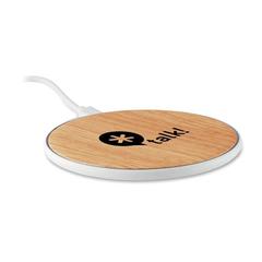 Vue Chargeur sans fil rond - Tispad de couleur blanc| Krokrodeal