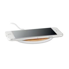 Vue Chargeur sans fil rond - Tispad de couleur blanc| Krokrodeal
