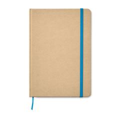Vue Carnet A5 en carton recyclé - Everwrite de couleur bleu| Krokrodeal