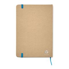 Vue Carnet A5 en carton recyclé - Everwrite de couleur bleu| Krokrodeal