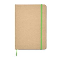 Vue Carnet A5 en carton recyclé - Everwrite de couleur vert| Krokrodeal
