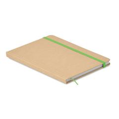 Vue Carnet A5 en carton recyclé - Everwrite de couleur vert| Krokrodeal