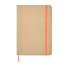 Vue Carnet A5 en carton recyclé - Everwrite de couleur orange| Krokrodeal