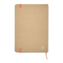 Vue Carnet A5 en carton recyclé - Everwrite de couleur orange| Krokrodeal