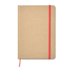 Vue Carnet A5 en carton recyclé - Everwrite de couleur rouge| Krokrodeal