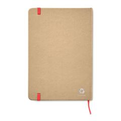 Vue Carnet A5 en carton recyclé - Everwrite de couleur rouge| Krokrodeal