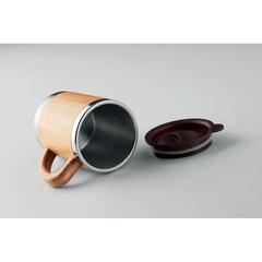Vue Gobelet à double paroi 300ml - Mokka de couleur marron| Krokrodeal
