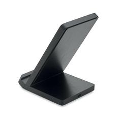 Vue Chargeur sans fil en bambou - Wirestand de couleur noir| Krokrodeal