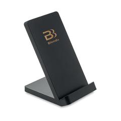 Vue Chargeur sans fil en bambou - Wirestand de couleur noir| Krokrodeal
