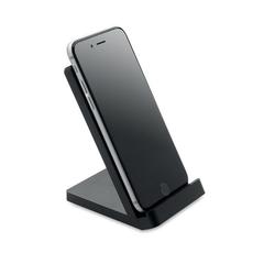 Vue Chargeur sans fil en bambou - Wirestand de couleur noir| Krokrodeal