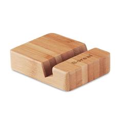 Vue Support de téléphone en bambou - Apoya de couleur marron| Krokrodeal