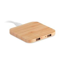 Chargeur sans fil en bambou - Cuadro publicitaire pas cher