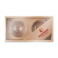 Vue 2 verres expresso double paroi - Belize de couleur blanc| Krokrodeal