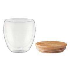 Vue Verre double paroi 250 ml - Tirana small de couleur blanc| Krokrodeal
