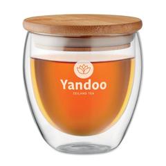 Vue Verre double paroi 250 ml - Tirana small de couleur blanc| Krokrodeal