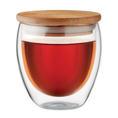 Vue Verre double paroi 250 ml - Tirana small de couleur blanc| Krokrodeal