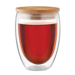 Vue Verre double paroi 350 ml - Tirana medium de couleur blanc| Krokrodeal