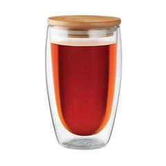 Vue Verre double paroi 450 ml - Tirana large de couleur blanc| Krokrodeal