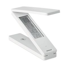 Vue Lampe de bureau station météo - Zeta de couleur blanc| Krokrodeal