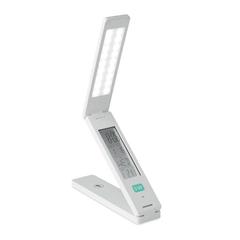 Vue Lampe de bureau station météo - Zeta de couleur blanc| Krokrodeal