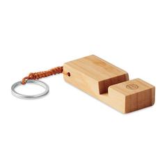 Vue Porte-clés support smartphone - Trineu de couleur marron| Krokrodeal