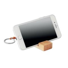 Vue Porte-clés support smartphone - Trineu de couleur marron| Krokrodeal