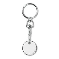 Vue Porte-clés (€ uro) - Tokenring de couleur blanc| Krokrodeal
