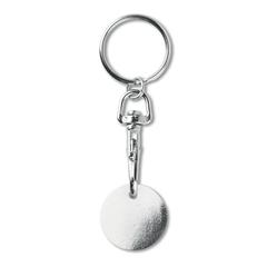 Vue Porte-clés (€ uro) - Tokenring de couleur blanc| Krokrodeal