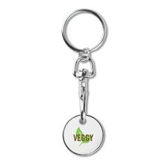 Vue Porte-clés (€ uro) - Tokenring de couleur blanc| Krokrodeal