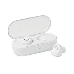 Vue Ecouteurs avec chargeur - Twins de couleur blanc| Krokrodeal