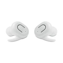 Vue Ecouteurs avec chargeur - Twins de couleur blanc| Krokrodeal