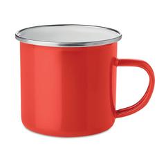 Vue Tasse en métal émaillé - Plateado de couleur rouge| Krokrodeal