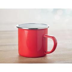 Vue Tasse en métal émaillé - Plateado de couleur rouge| Krokrodeal