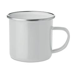 Vue Tasse en métal émaillé - Plateado de couleur blanc| Krokrodeal
