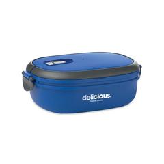 Vue Lunch box en PP - Lux lunch de couleur bleu| Krokrodeal