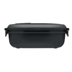 Vue Lunch box en PP - Lux lunch de couleur noir| Krokrodeal