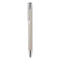 Vue Stylo poussoir blé paille ABS - Bern pecas de couleur marron| Krokrodeal