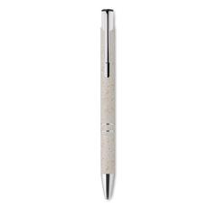 Vue Stylo poussoir blé paille ABS - Bern pecas de couleur marron| Krokrodeal